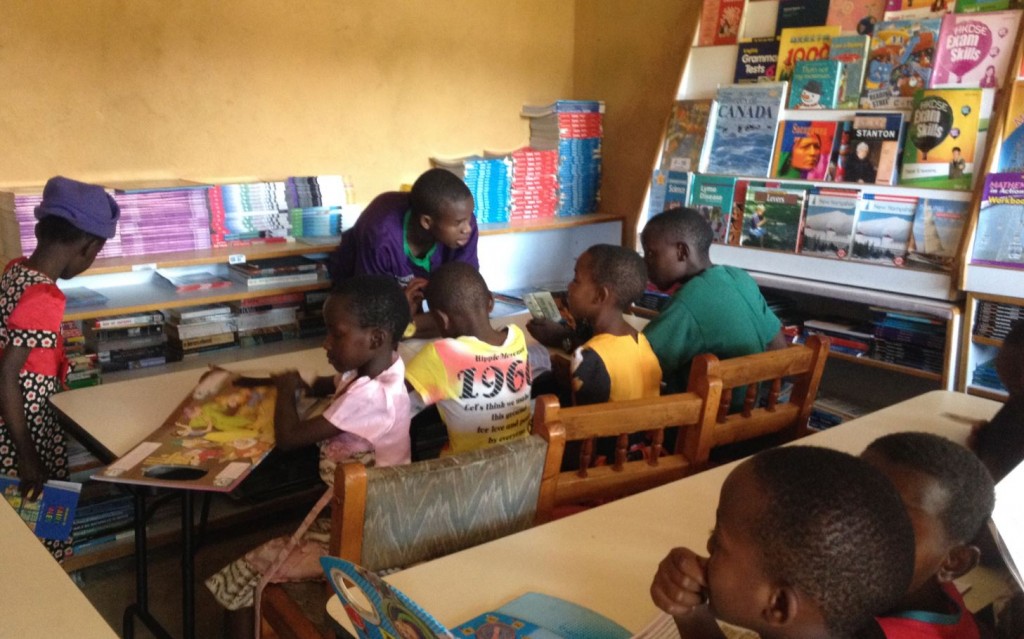 Tanzania school desks and books